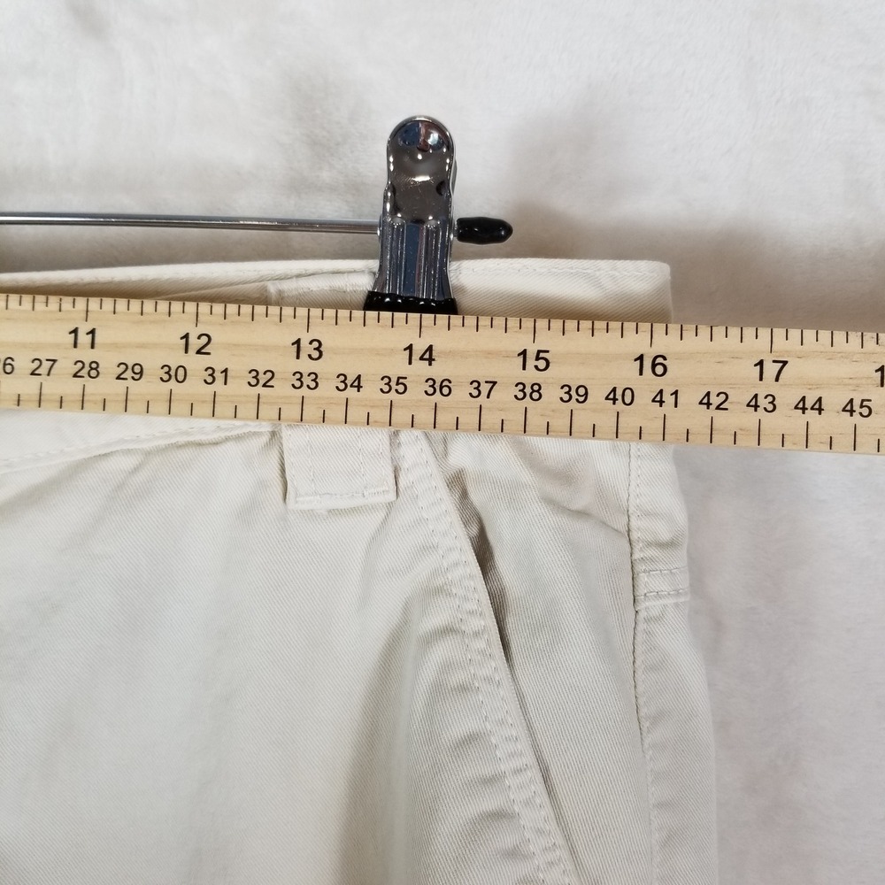 Zara Cargo Pants Womens 10 Cream Wide Leg Cotton Utilitarian Mid Rise Off-White - Picture 5 of 7